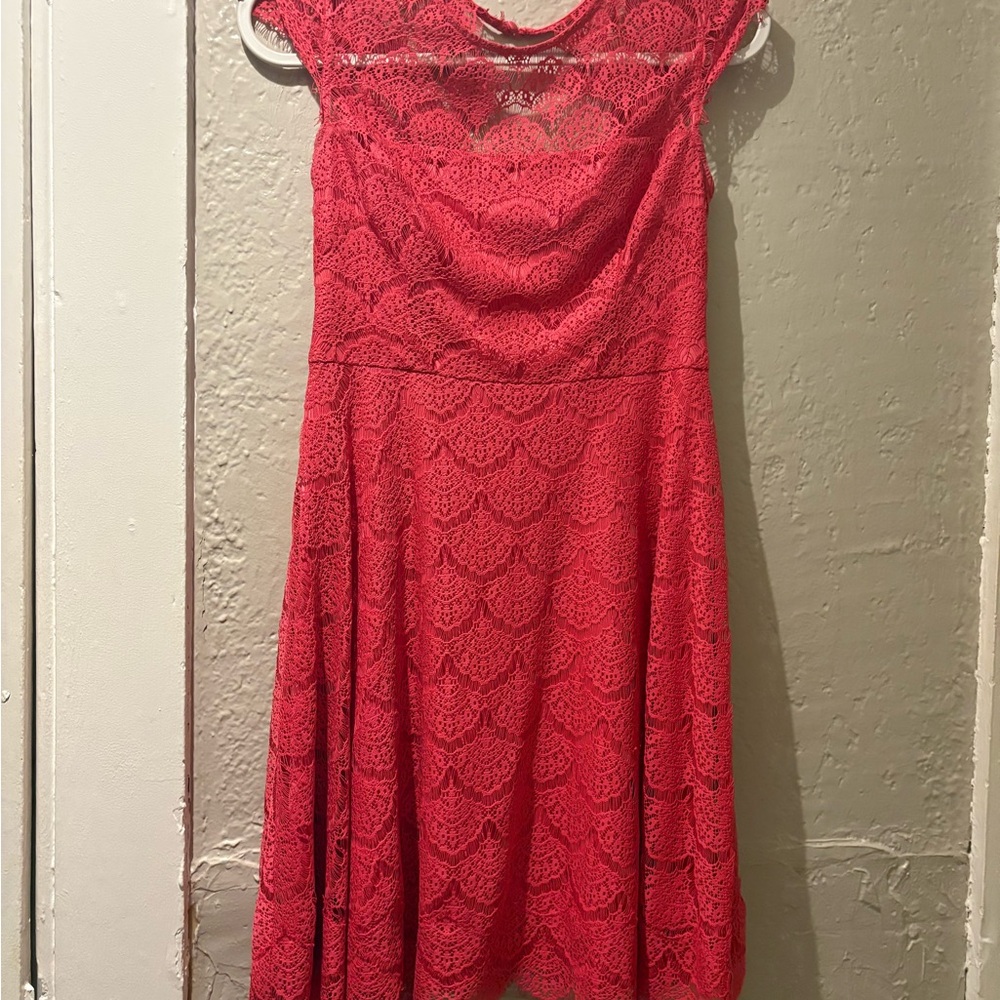 Jessica Simpson Red Lace Dress